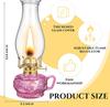 Cywinfow Handmade Kerosene Lamp Lantern, Vintage Kerosene Lamp, Paraffin Oil Lamp L392 (Transparent - Gold)