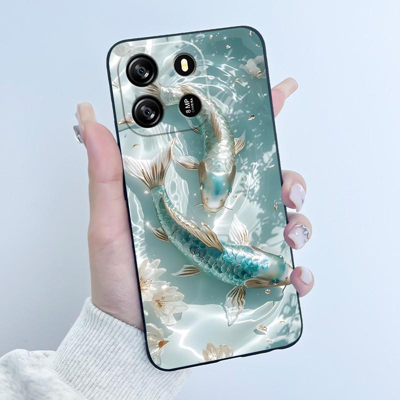 For Blackview Wave 6C Case Oscal Flat 1C Back Cover Luxury Cute Love Rabbit Funny Black TPU Soft Silicone Protective Phone Case