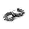 Modische Schwarze Schädel Einfache Ohrringe Herren Edelstahl Hip Hop Rock Biker Ohrringe Punk Vintage Skelett Schmuck Als Geschenk