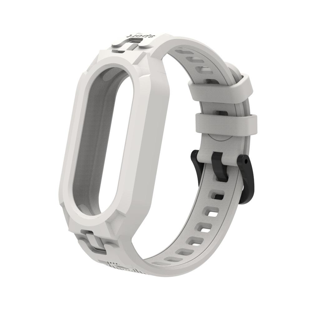 

Спортивный ремешок для Xiaomi Band 9 8 7 6 5 4, сменный браслет-ремешок на запястье для Xiaomi Miband9 8, ремешок с чехлом for Miband 9 8 белый