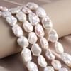 1String, White Natural Freshwater Pearls, Irregular Baroque Pearl Beads for Jewelry Making DIY, Unique Birthday Party Wedding Crafts, 36cm