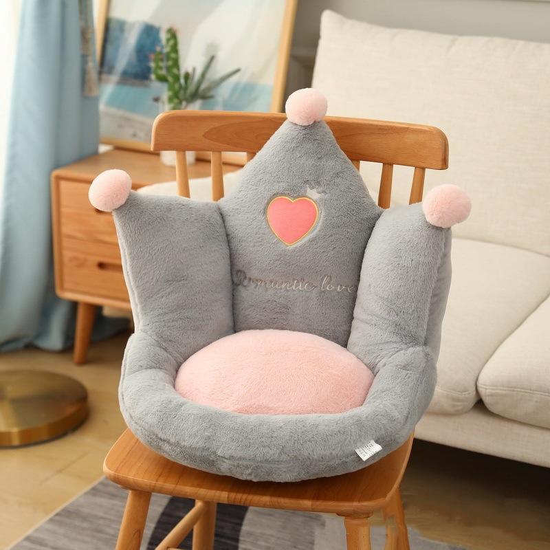 45x45x40cm Plush Crown Cushion Cute Thickened Soft Filled Floor Mat Family Office Student Dormitory Cushion Children's Gift 2025
