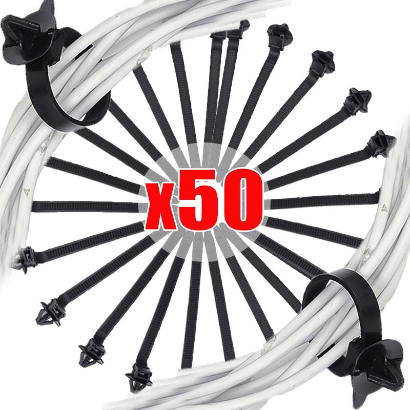 Universal Fixed Nylon Cable Ties Vehicle Motorcycle Cable Ties Car Harness Ties Fastener Clips Storage Organizer Tie Buckles