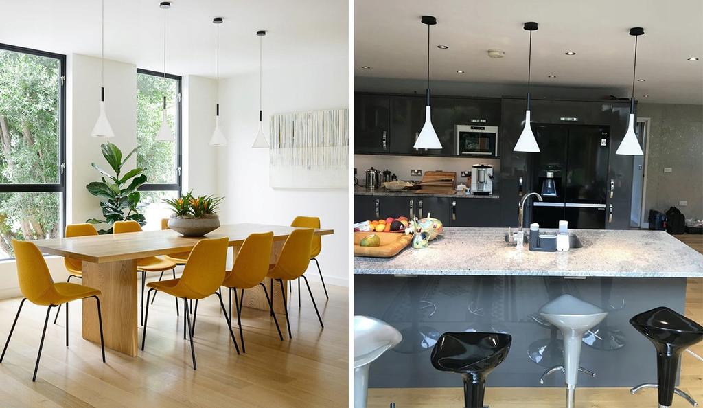 Ceiling hanging lamp for kitchen dining room living room chandelier white modern