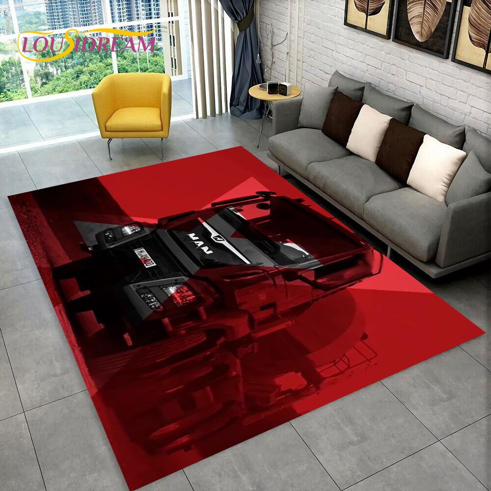 Latest MAN Truck Lorry 3D Printing Rug Carpet for Living Room Bedroom Home Decor,Floor Mat Non-slip Decoration for Sofa Doormat