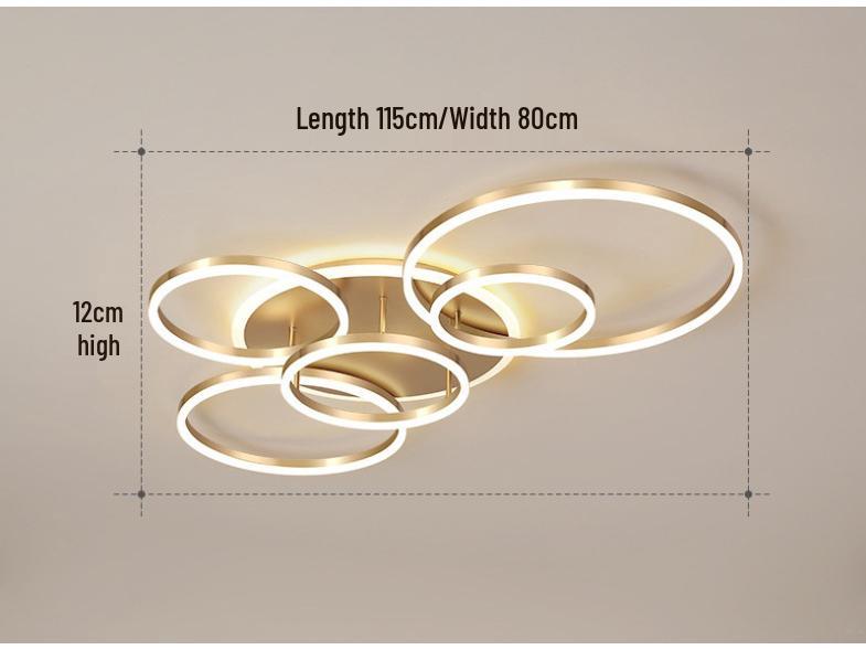 Nordic Modern LED Ceiling Lamp - Creative Round Design for Living Room, Study, Bedroom