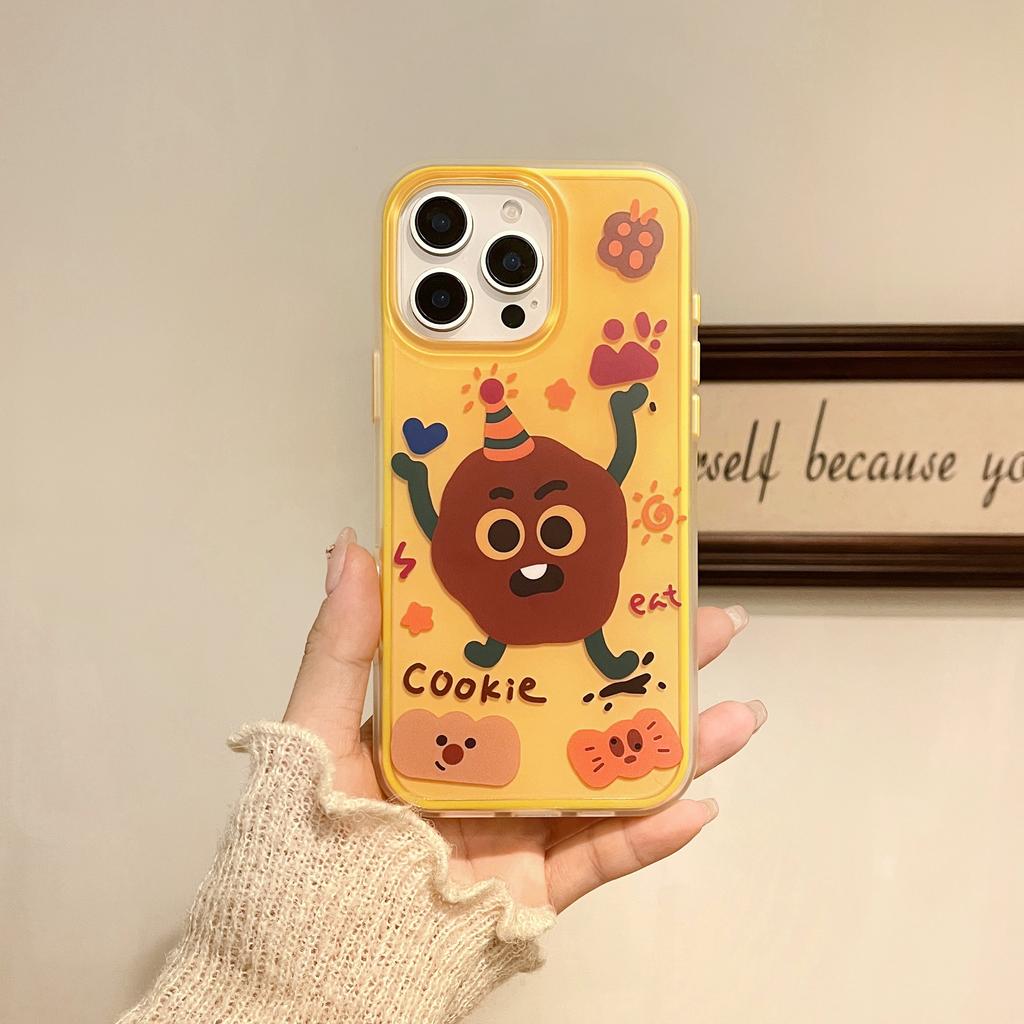 For iPhone 16 Pro Case IMD Fun Monster Design TPU Shockproof Phone Cover