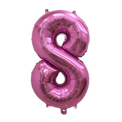 בלוני מספרים 32 אינץ' ציוד למסיבת ילדים בלון מנייר אלומיניום ורוד 0 1 2 3 4 5 6 7 8 9 שנים מתנות מתנפחות