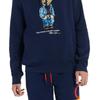 Polo Ralph Lauren FW22 Bear Print Drawstring Hoodie Men Hoodies Blue 710853309-001