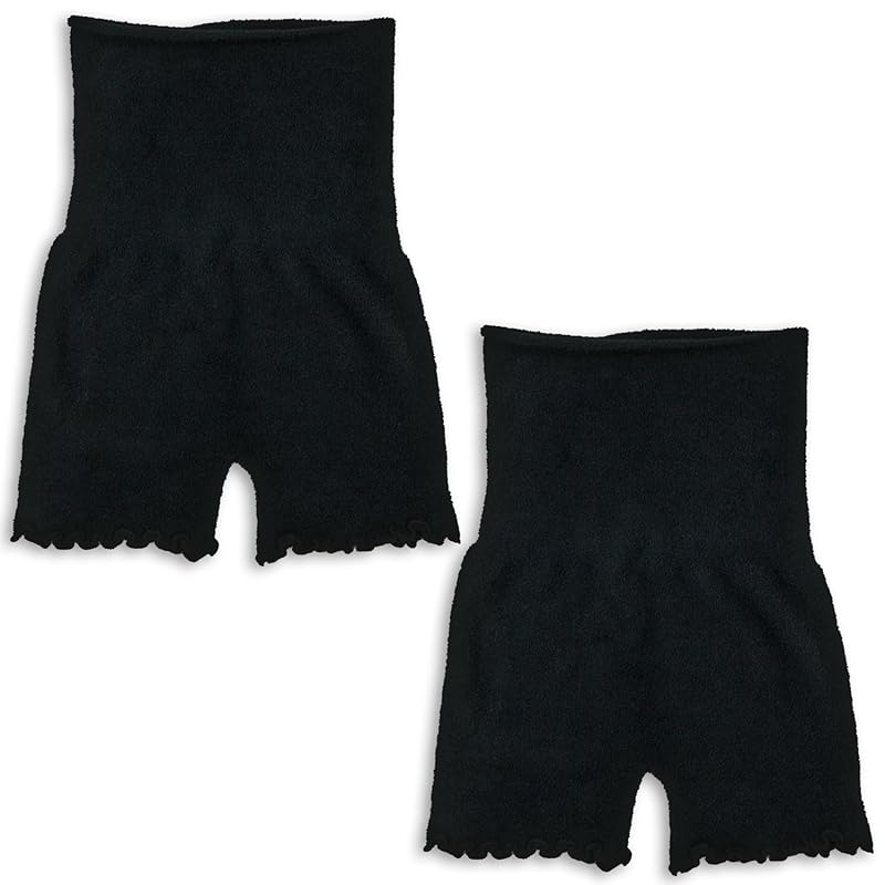 

[Glitter Punpun Maru] belly band pants 2 disc set free size [black] Plain color black wool pants ladies Fluffy pants wool pants Fluffy Cold measures