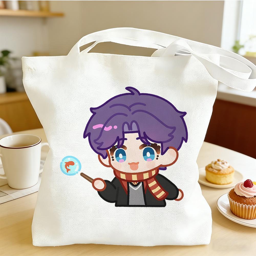 

2026 Love and Deepspace Rafayel Small Fish Water Balloon Print Canvas Bag 30x35/35x40CM Anime Cosplay Shoulder Bag Fans Gift