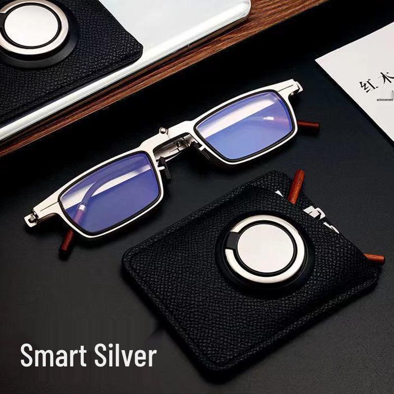 Ultralight Screwless Folding Reading Glasses – Anti-Blue Light, Ultra-Thin Stainless Steel Eyewear for Men and Women