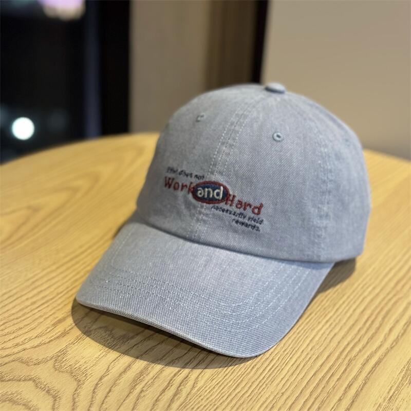 Korean-style High-quality College-style Lettered Soft-top Baseball Cap for Men and Women, Suitable for Large Head Sizes, Street Fashion, Student Sun