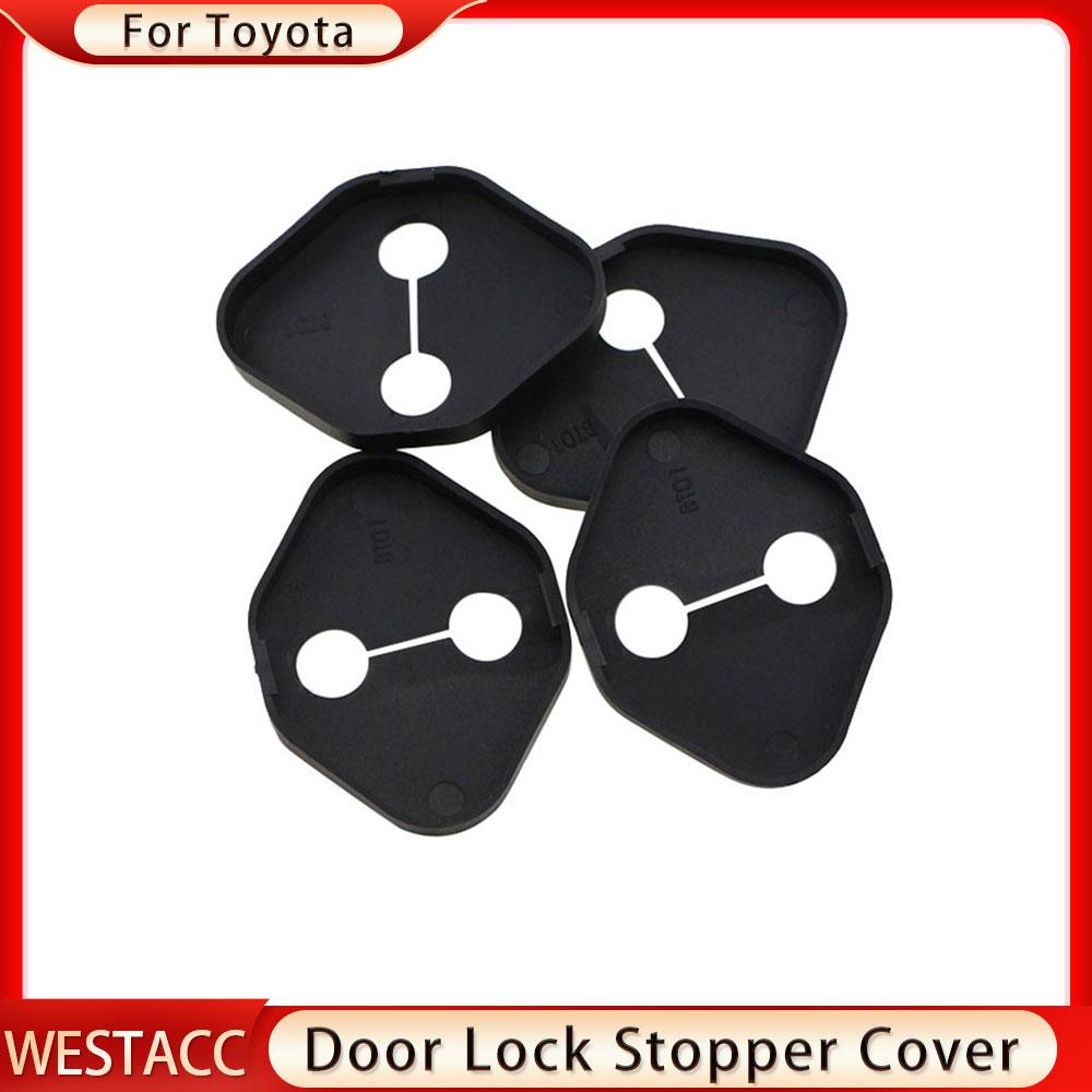 4 Stück ABS Autotürschlossabdeckung Türstopperabdeckung für Toyota Camry 2008–2013 Corolla 2008–2013 RAV4 RAV 4 2013–2018