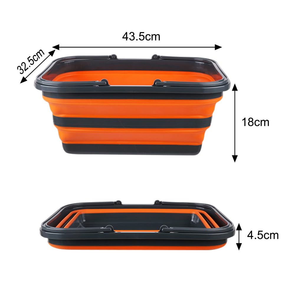 RULAYMAN Găleată Pliabilă Coș Cadă Coș de Rufe Găleată pentru Pescuit 15L Capacitate Mare Articole Zilnice Curățare Rufe Exterior Găleată Auto