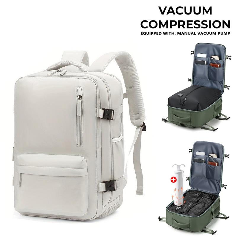Vacuum Compression Backpack, Equipped with a Vacuum Pump - Suitable for Business Travel Bags, Multi-Compartment Laptop Carrying