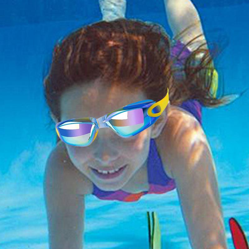 Kid Goggles For Swimming Youth Goggles Swim Glasses Waterproof Anti-Fog Clear Vision Glasses UV Protection For Children Teens