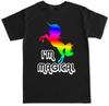 I'M MAGICAL PRIDE RAINBOW COLORS POPULAR TRENDY GAY LESBIAN UNICORN MENS T SHIRT Unisex T-Shirt