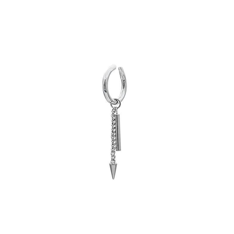 Tassel Chain Personality Long Pendant Earring Men Women Drop Earrings Square Stick Earrings Cool Statement Earring Pendientes