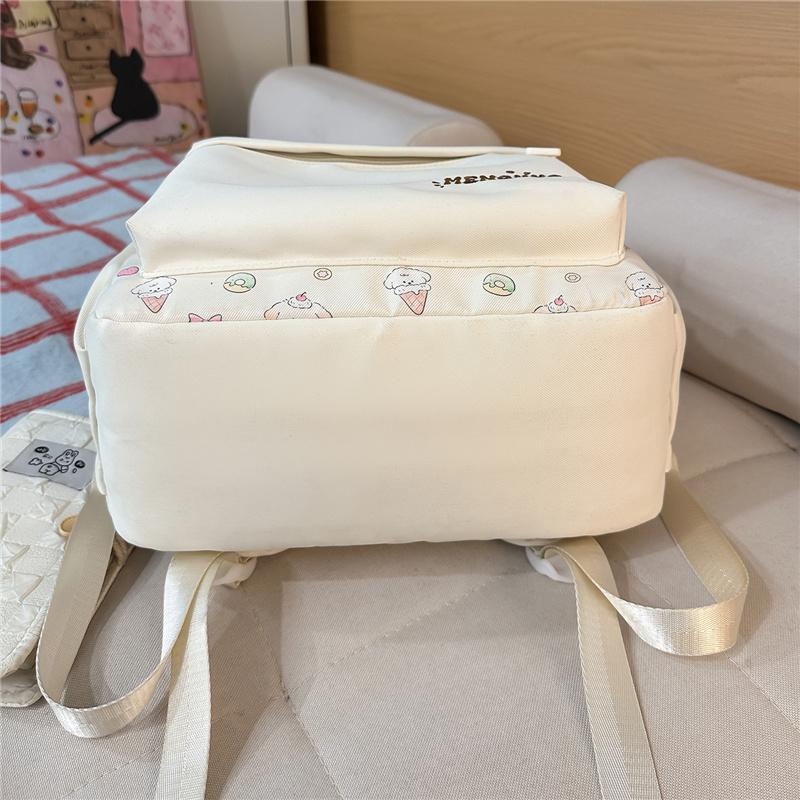 Student Schoolbag Women's Large Capacity Ice Cream Dog Lightweight Backpack