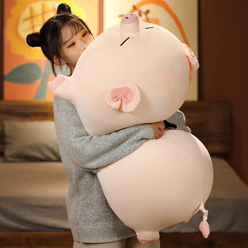 New Cute Funny Pig Doll Cute Plush Toys Family Dolls with Sleeping Dolls Soft Pillow Waist Against The Bed Pig Gift