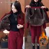 Petite Women's Stylish Autumn/Winter Two-Piece Plus Size Outfit