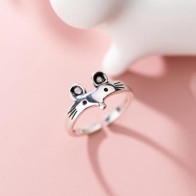 Women Ring Rat Vintage Jewelry Opening Adjustable Finger Ring for Party Banquet Prom