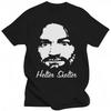 Vintage Sommer Charles Manson Schwarz Bedruckt Herren T-Shirt Damen Lässig Streetwear Outdoor Kurzarm Rundhals Belüftung Oberteil T-Shirt