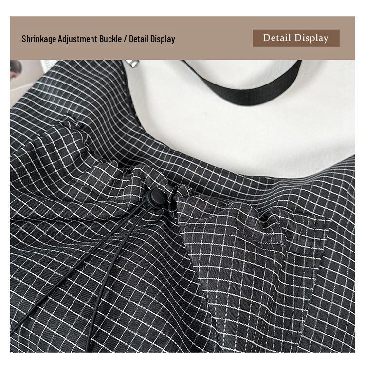 Korean Style Plaid Dumpling Bag: Women's 2026 Versatile Drawstring Crossbody
