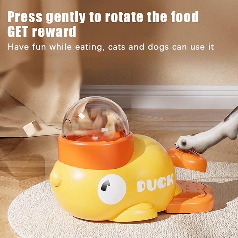 Pet Snack Feeder Dog Food Dispenser Automatic Feeder Puppy Cartoon Duck Whale Design Used To Train Cats Accessories Supplies
