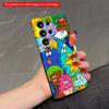 2DFlat Samsung Phone Case Colorful Cartoon Monsters Mobile Phone Case Applicable To Galaxy S22 S23 S24 S25ULTRA S26 A12 A13 A14 A15 A16