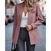 VEZFAA   Women's Fashion Casual Solid Color Print Fall Winter Long Sleeve Stand-Neck Jackets & Coats