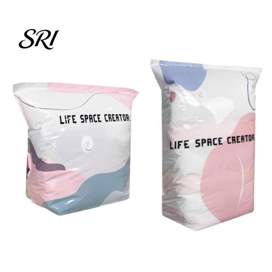 Sacchetti Compressibili da Viaggio Sacchetti Sottovuoto, Salvaspazio Sacchetti con Valvola ad Aria Senza Pompa, Organizer Impermeabile Riutilizzabile per Vestiti Biancheria da Letto