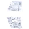 Set da 10 Pezzi Copribottoni Volante Sostituzione per Land Rover Discovery Sport 2015‑2019