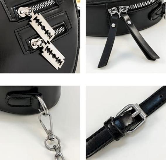 Harujio Mini Shoulder Bag for Dark Princess Yami Gothic Otaku Style Heart-Shaped Women, Heart-Shaped, Mass-Produced Bag, Style, Kawaii, Girly, Lolita,