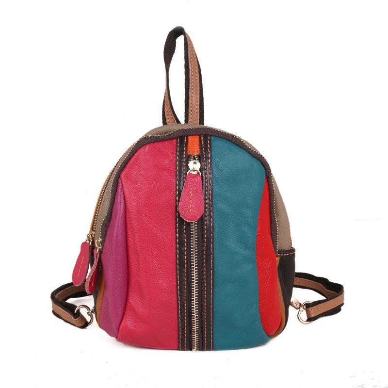 Bags Women'S Bags Lambskin Backpacks Women'S Backpacks Multifunctional Xiaoqing Travel Backpacks Splicing Bags