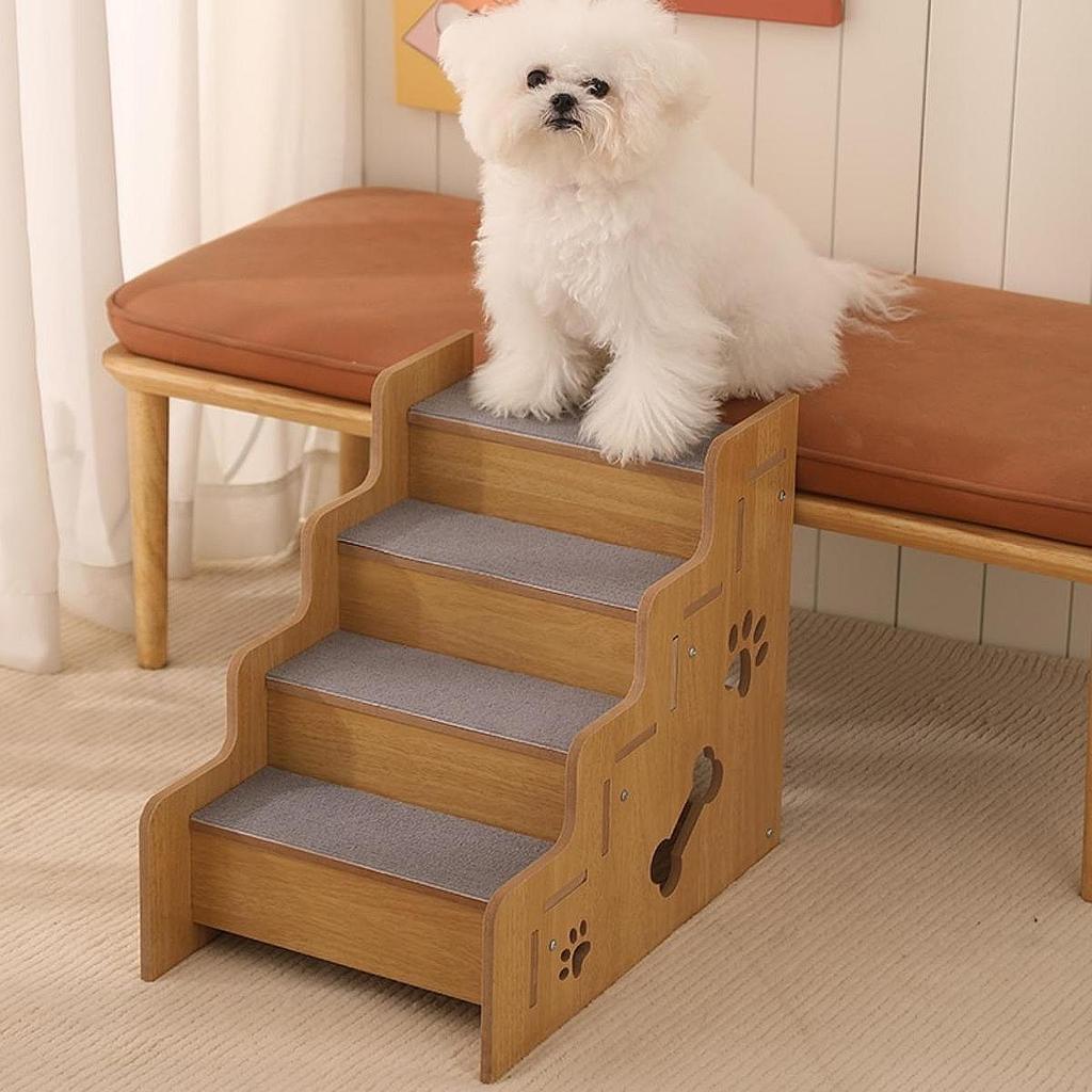Dogs Ladder Puppy Stair Wooden Pets Puppy Essentials Dogs Accessories for Small Medium Older Cats High Bed Sofa Indoor Car