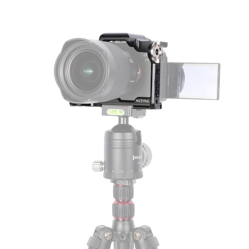 Niceyrig Full Camera Cage for Sony A7M4/Alpha 7R V/Alpha 7 IV/Alpha 7R IV/Alpha 7S III/Alpha 1 with Aluminum Alloy Quick Release Camera Plate -505