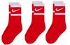 Nike Socks 3 Pack University Red Kids' HF7018-657