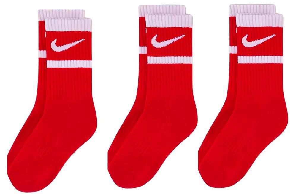 Nike Socks 3 Pack University Red Kids' HF7018-657