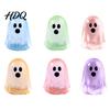 Mysterious Night Light Decorations 6PCS Luminous Mini Ghost Figures, Miniature Glow in The Dark Spooky Resin Craft Accents Ornaments, Halloween Theme