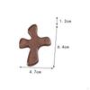 5 Pieces Wood Prayer Cross Hand Held Ornament Clinging Palm Neighbor Small Religious