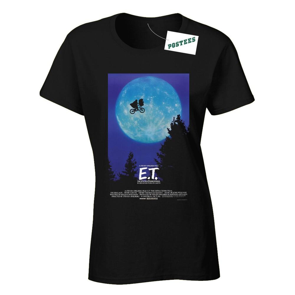 

Retro Movie Poster Style Inspired By E.T. Ladies Fitted DTG T-Shirt L