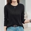 Navava Simple Basic Flower PoinT Long Sleeve T shirT nT3036