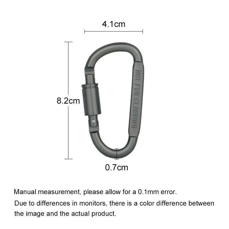 3pcs/6pcs/12ps Carabiner Set For Key Camping Survival EDC Outdoor Keychain Clip Alloy Aluminum Tactical Caribiner Hook Karabiner