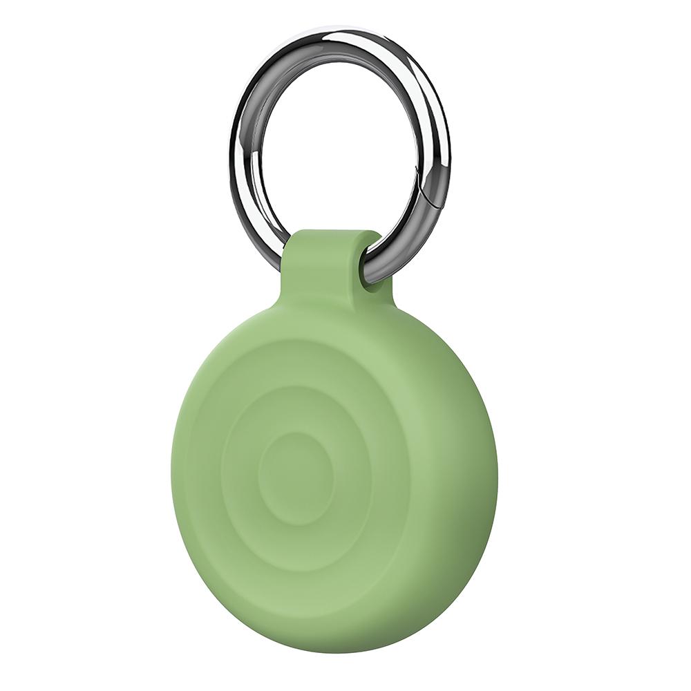 AT-66 For AirTag Locator Protective Case Waterproof Shockproof Tracker Silicone Cover with Keychain