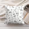 Cocktail Pattern Cushion Cover Soft Short Plush Pillow Cover Smooth Cozy Texture Aesthetic Cushion Case Home Decor