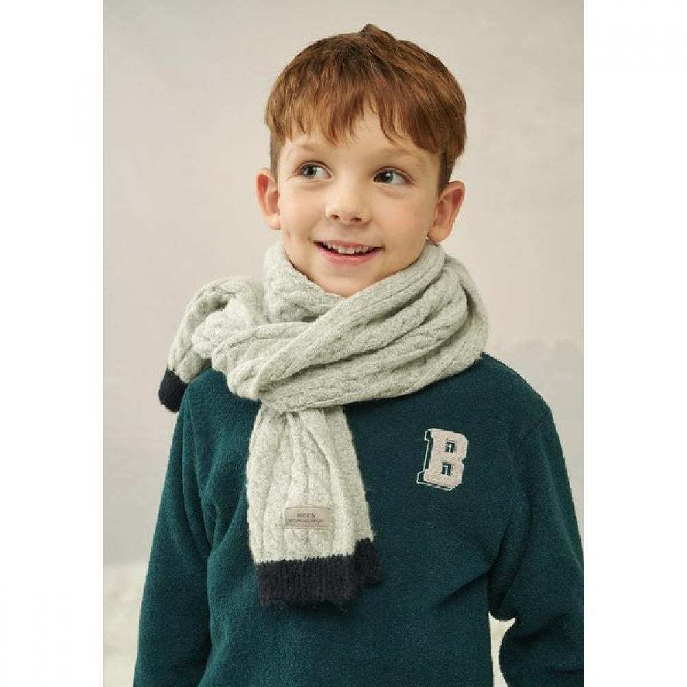 The Coffee Bean   Tea Leaf Gray Cable Knit Scarf By63am01gy Grey