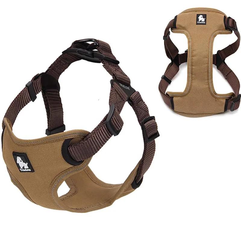 Step In Reflective Dog Harness Soft Padded Adjustable No Pull Pet Vest Harness for Small Medium Dogs TLH5951 (brown,S) коричневый