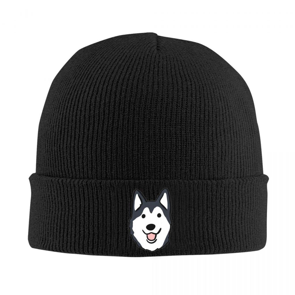 Siberian Husky Alaskan Dog Warm Knitted Cap Fashion Bonnet Hat Autumn Winter Outdoor Beanies Hats for Men Women Adult